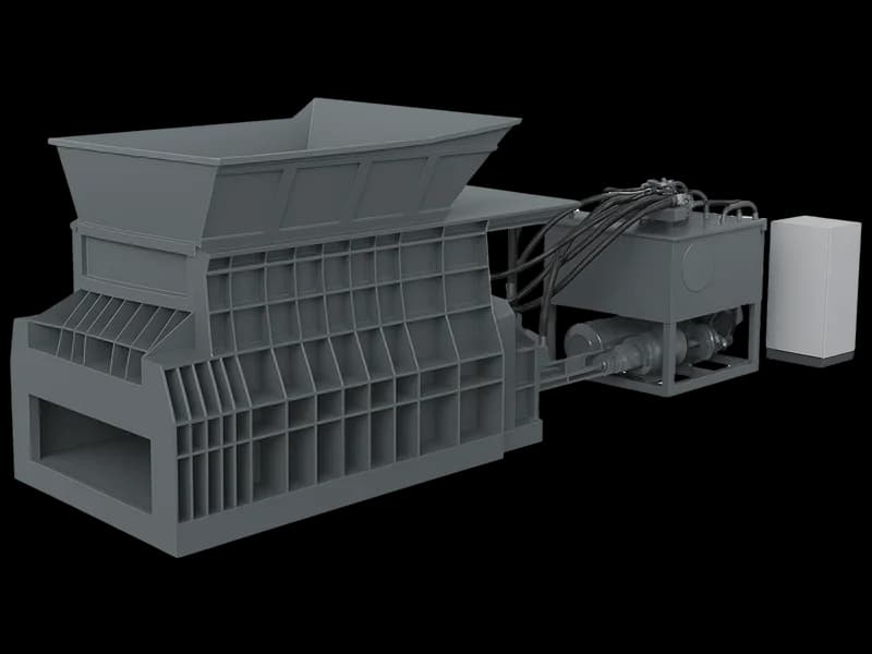 Container Shear for mobile processing