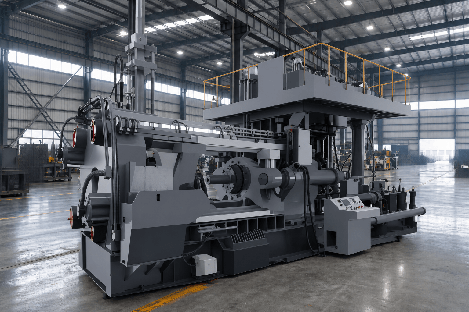 ARZIR factory floor with hydraulic scrap metal baler