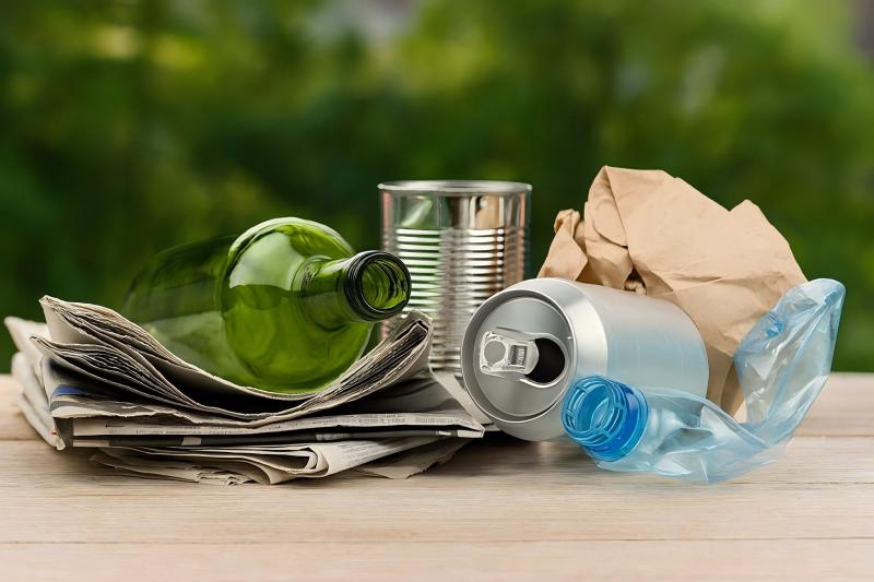 Common recyclable materials include