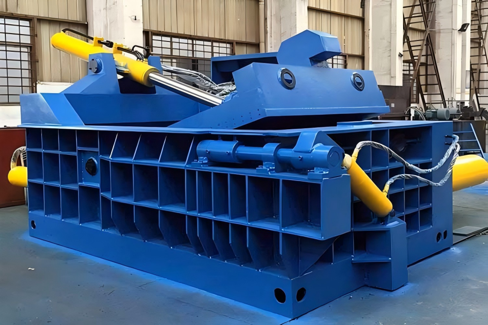 HARSLE Scrap Metal Baler in Industrial Setting