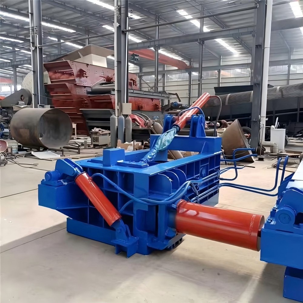 Industrial Car Body Baler in Operation