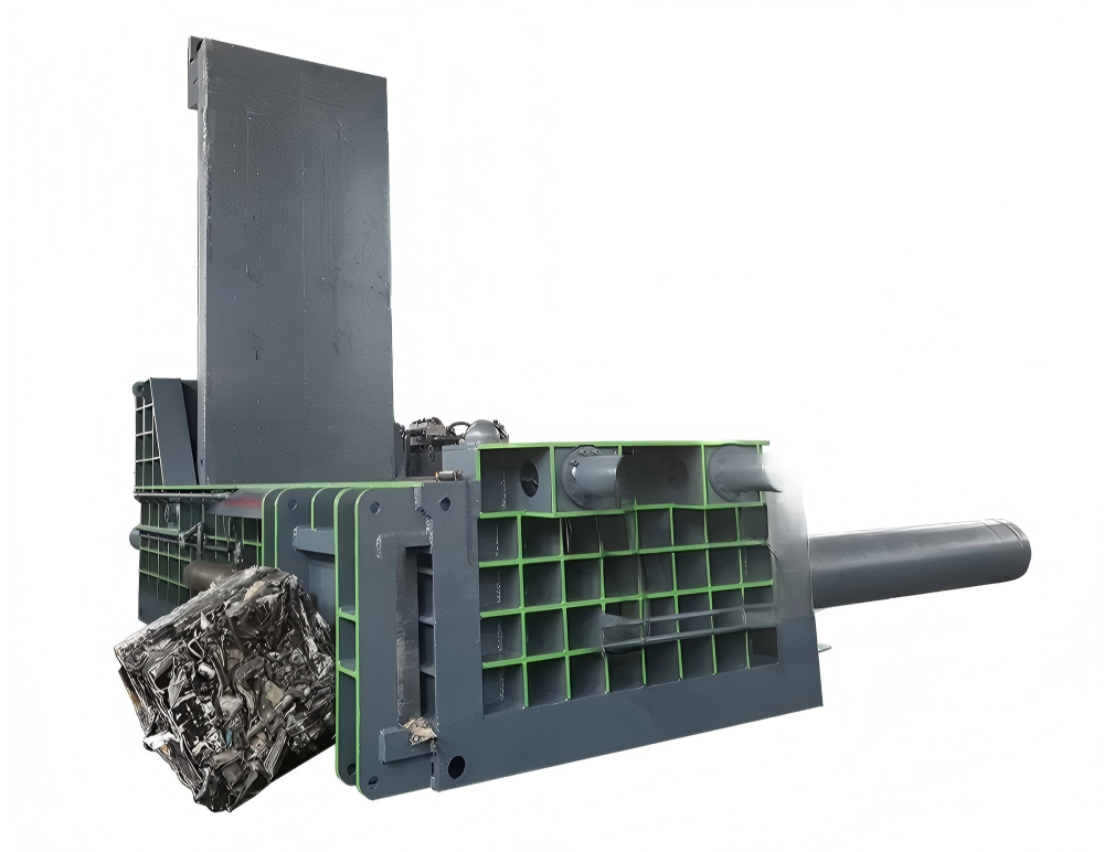 Industrial Car Body Baler in Operation