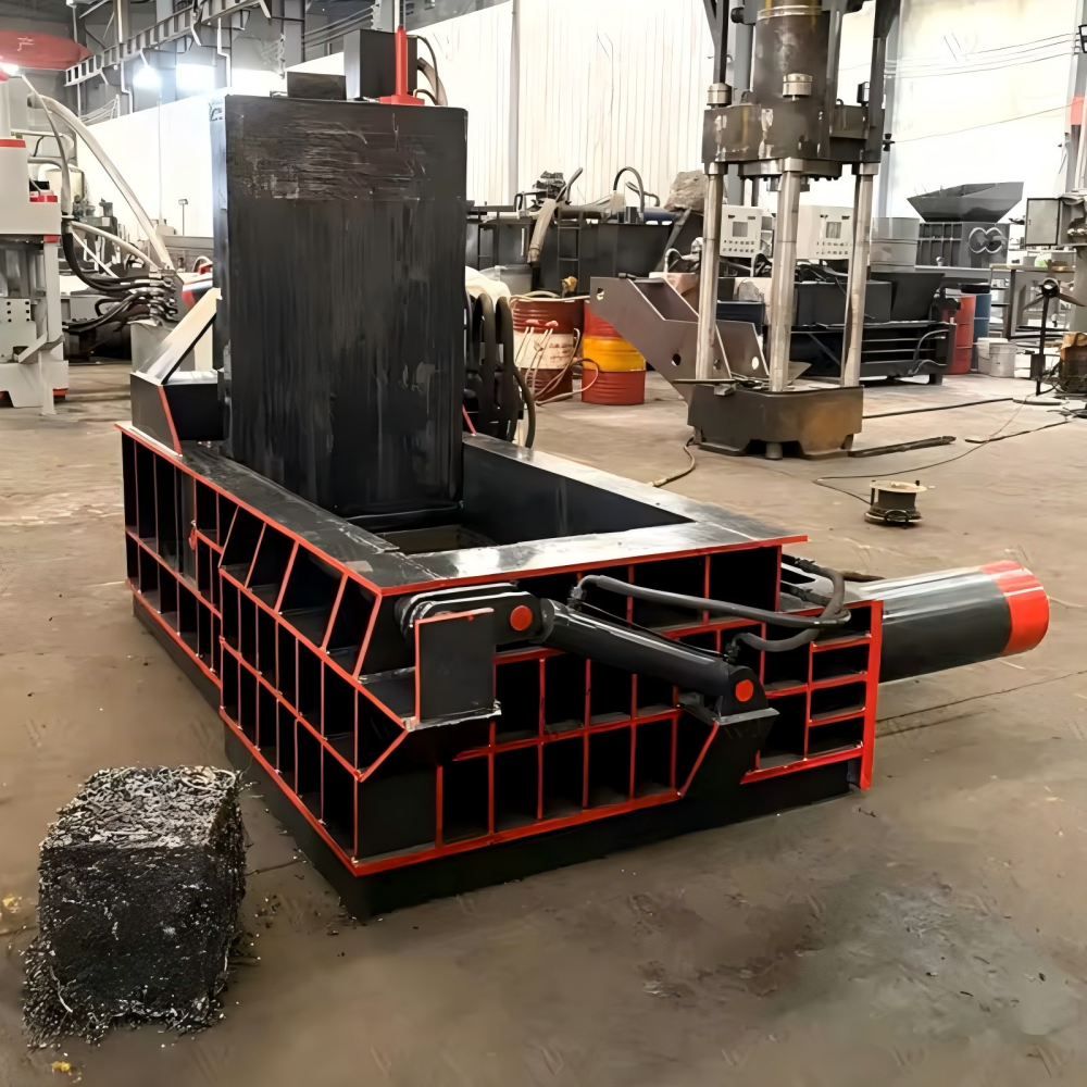 Industrial Car Body Baler in Operation