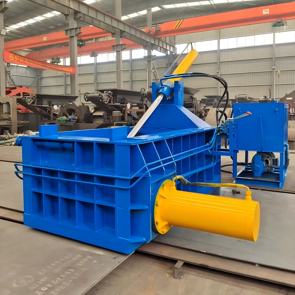 Industrial Car Body Baler in Operation