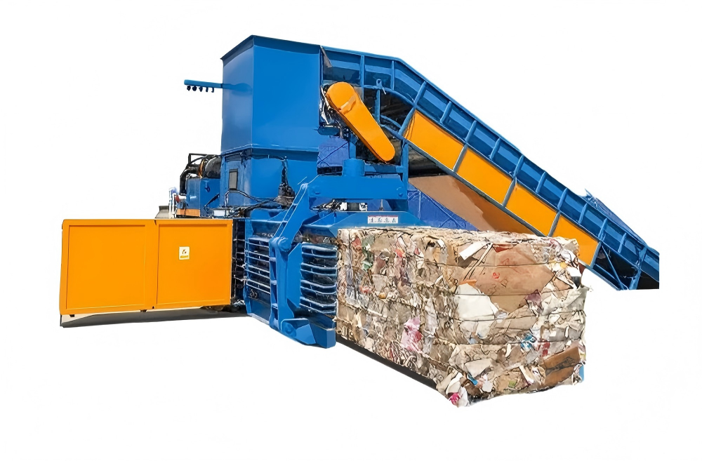 Industrial Horizontal Baler for High Compression