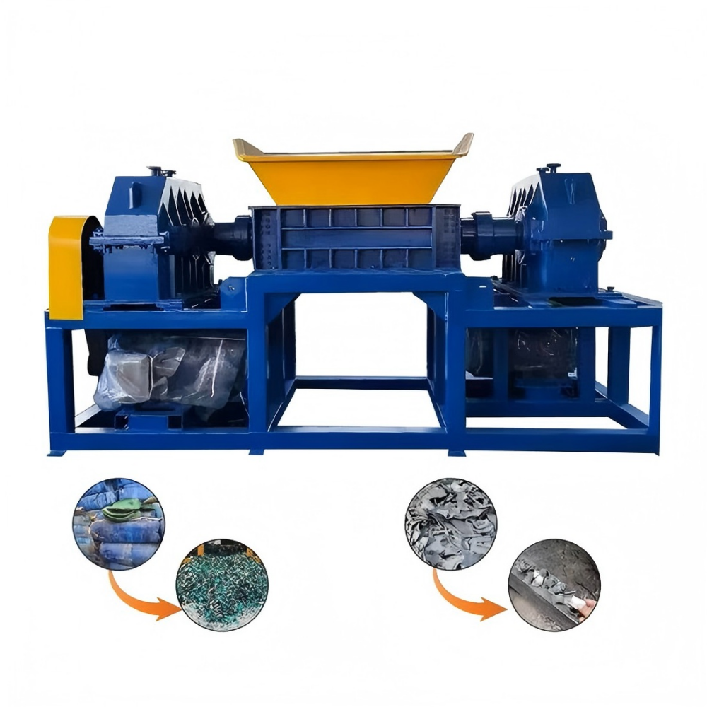 Industrial Double-Shaft Shredder for Metal and Plastic