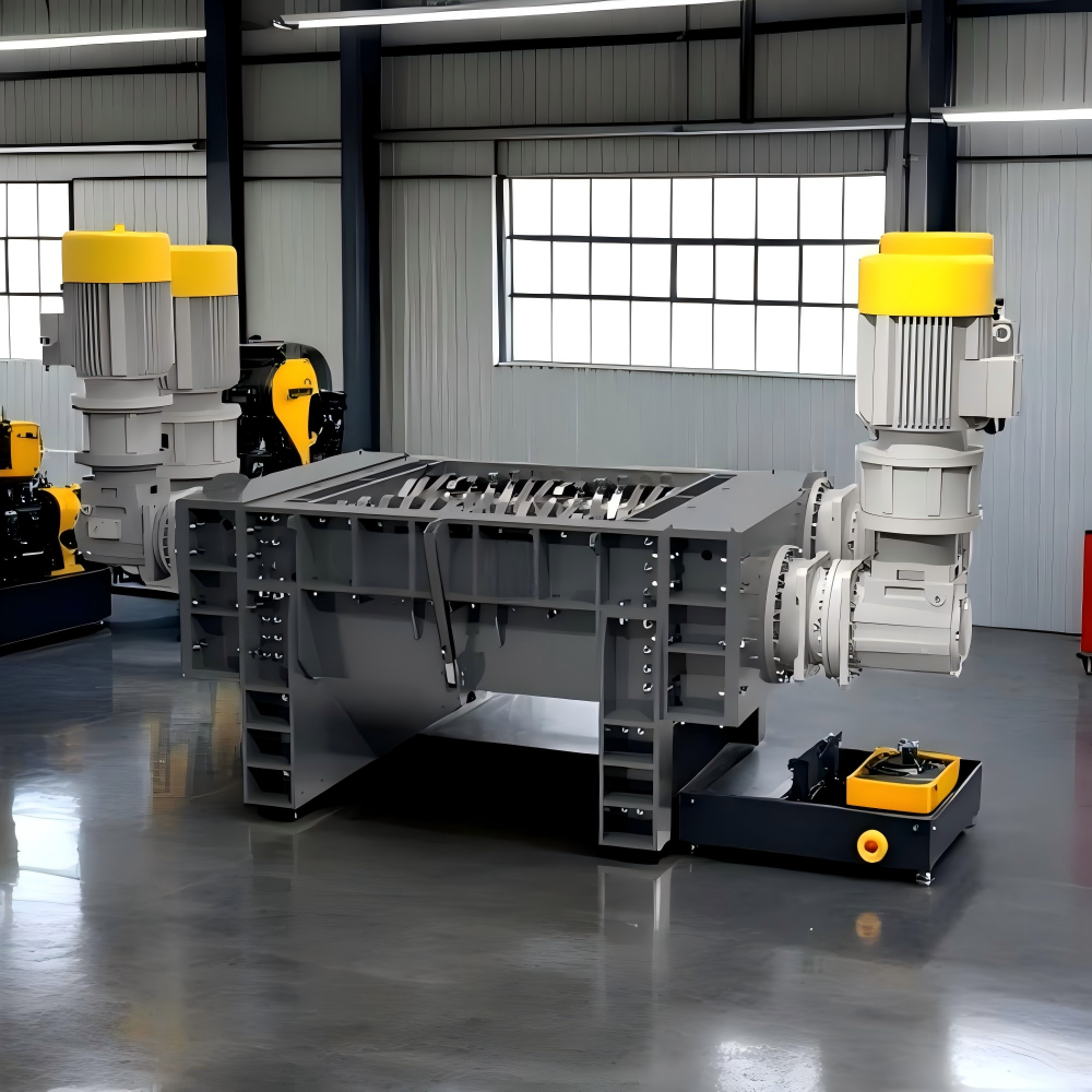 Industrial Four-Shaft Shredder Configuration