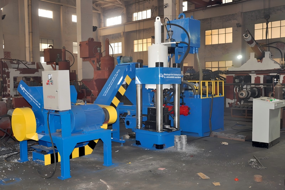 HARSLE Hydraulic Briquetting Machine for Copper and Brass Scrap