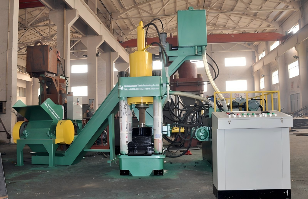 Technical Diagram of Hydraulic Briquetting Press