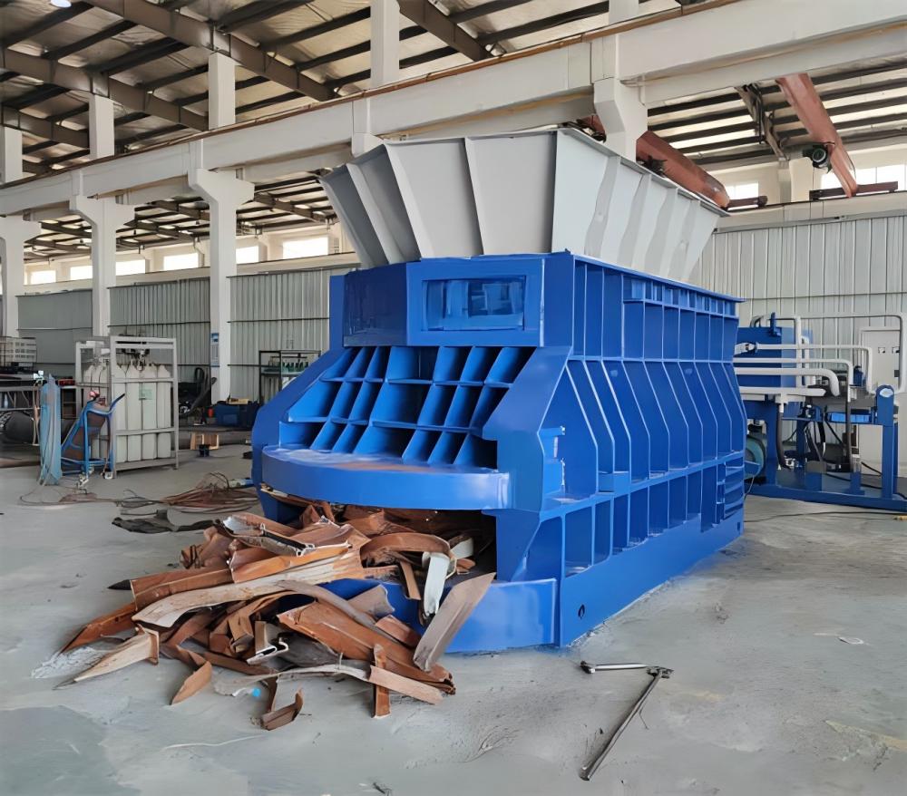 Industrial Container Shear in Operation