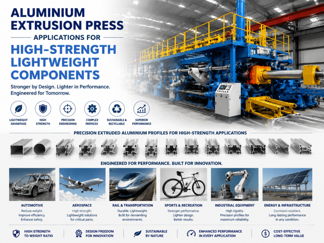 Aluminium Extrusion Press Applications for High-Strength Lightweight Components: A Comprehensive Guide