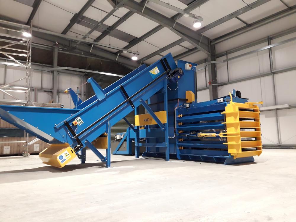Automatic Horizontal Waste Baler with Conveyor