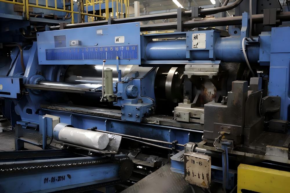 Detailed view of Extrusion Press Components