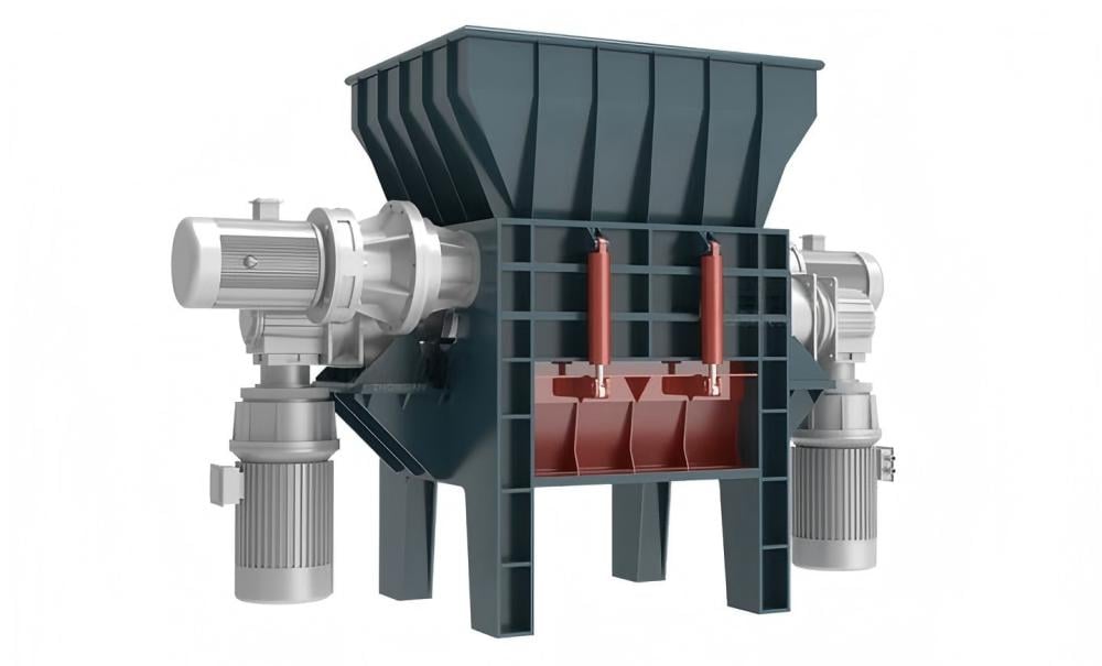 Four-Shaft Shredder Blade Configuration