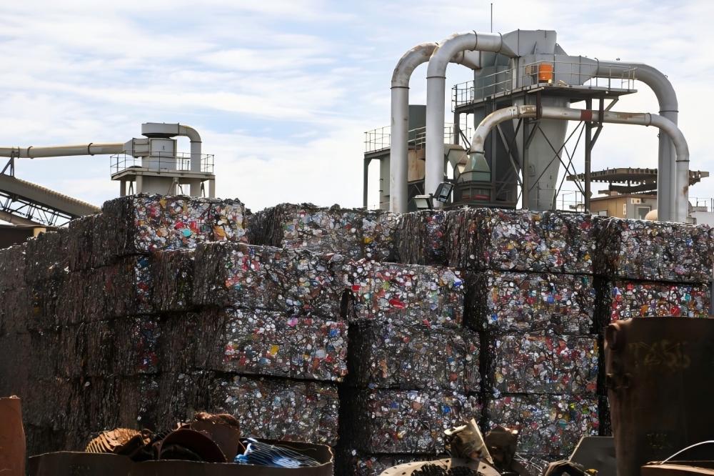 High Volume Metal Recycling Facility with Balers