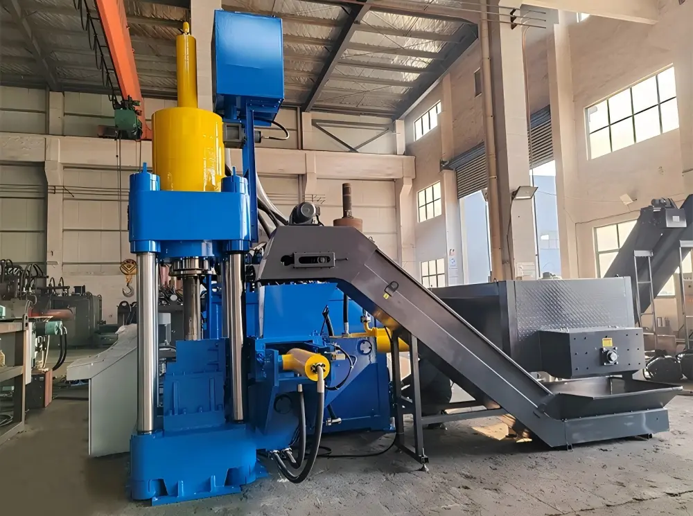 Vertical briquette machine design