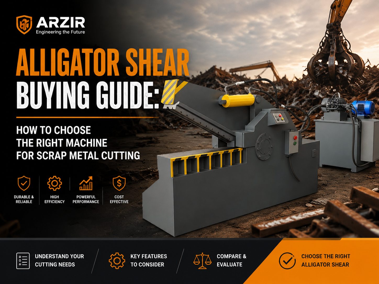 alligator shear buying guide how to choose the right machine for scrap metal cutting