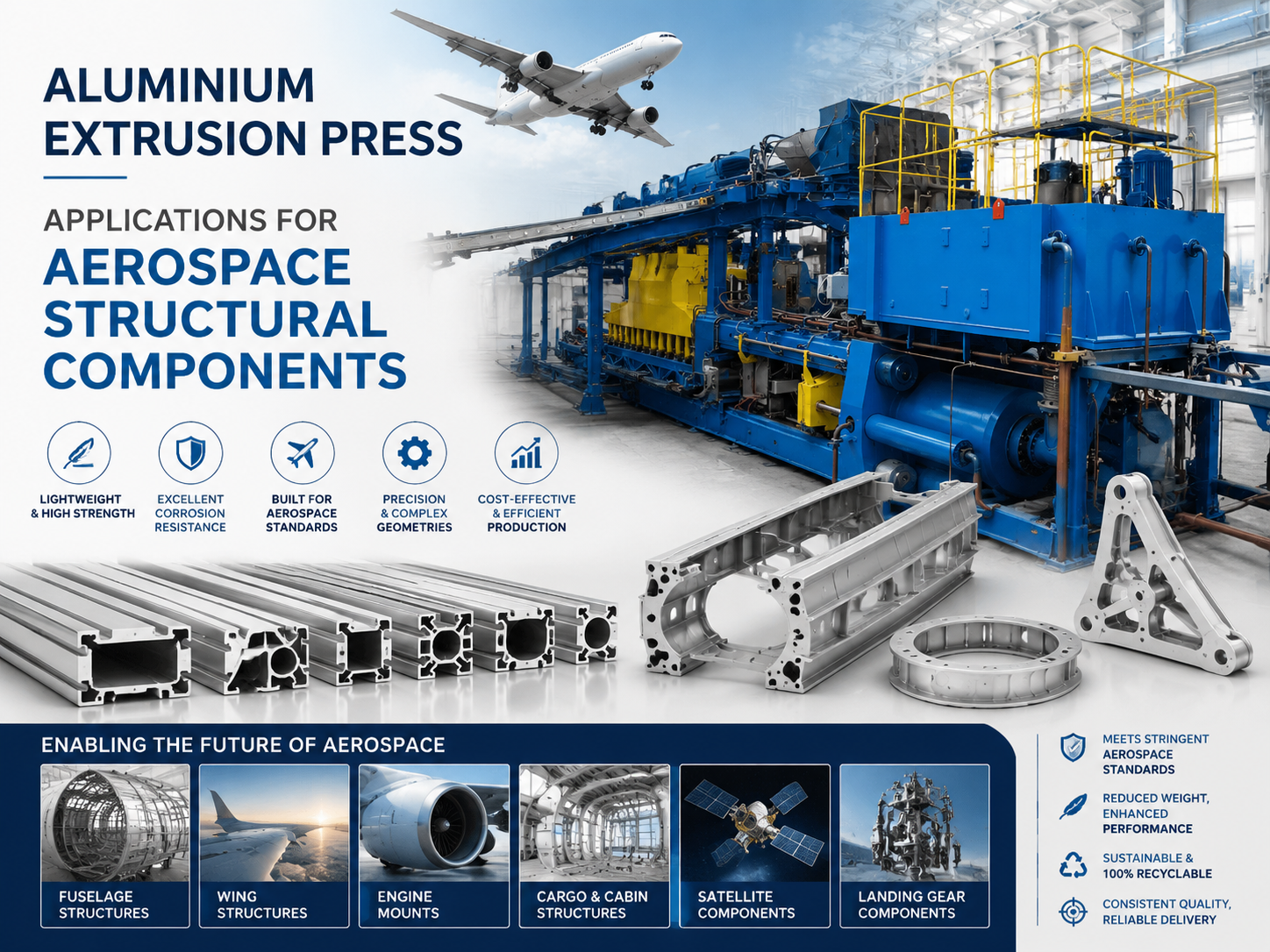 aluminium extrusion press applications for aerospace structural components a comprehensive