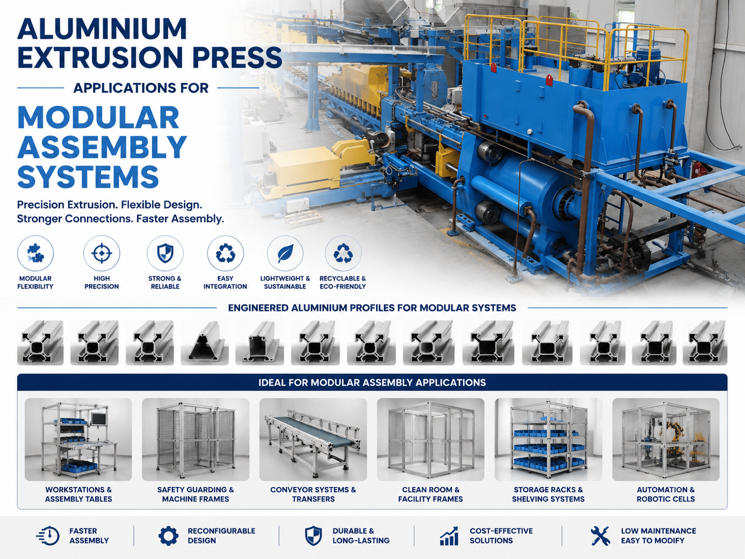 aluminium extrusion press applications for modular assembly systems a comprehensive guide