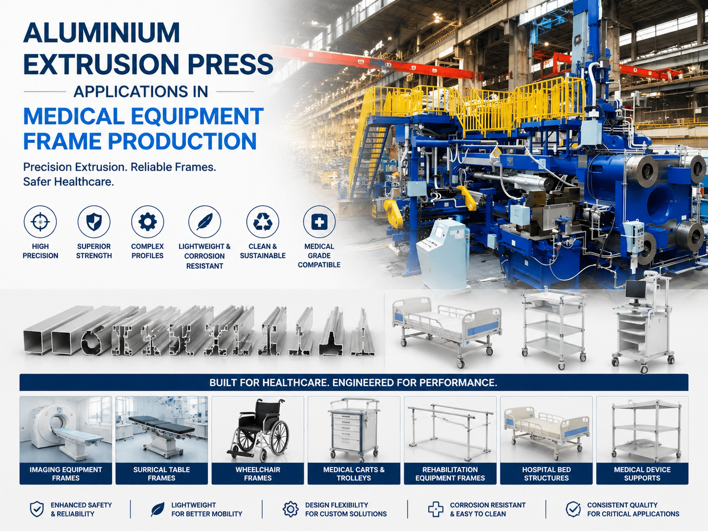 aluminium extrusion press applications in medical equipment frame production a comprehensi