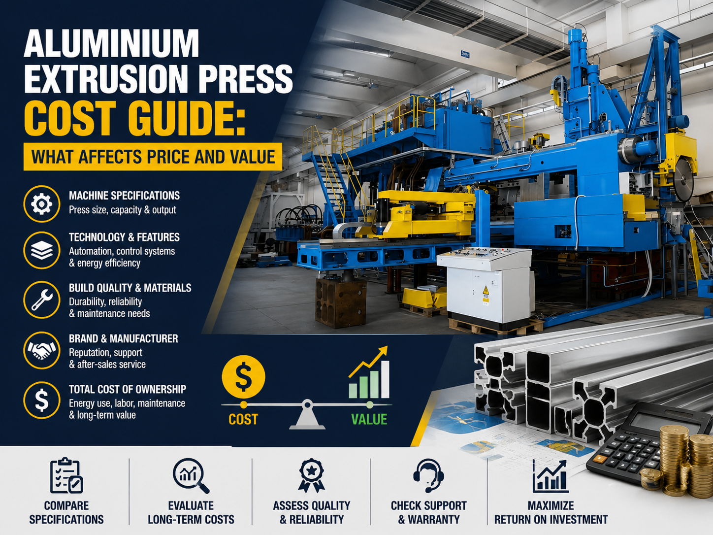 aluminium extrusion press cost guide what affects price and value