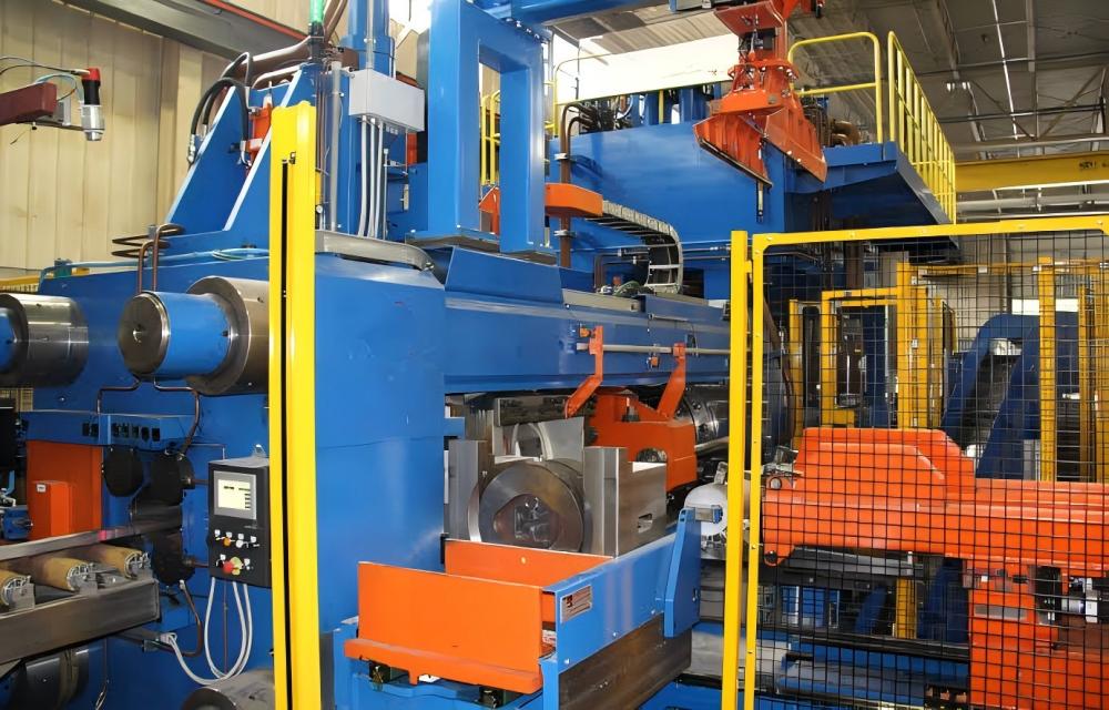 High-Volume Aluminium Extrusion Press Machine in Operation