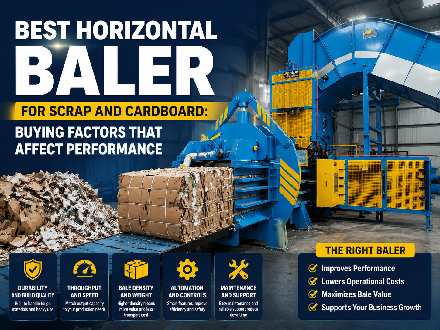 best horizontal baler for scrap and cardboard buying factors that affect performance