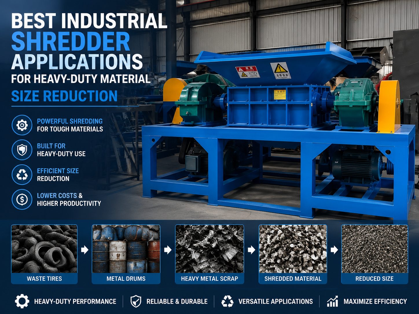 best industrial shredder applications for heavy duty material size reduction a comprehensi