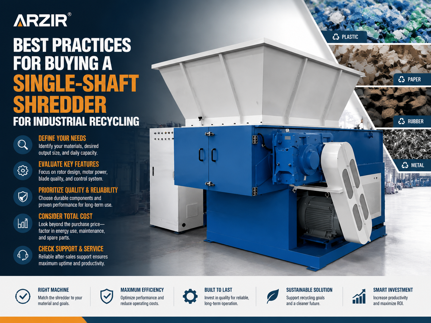 best practices for buying a single shaft shredder for industrial recycling