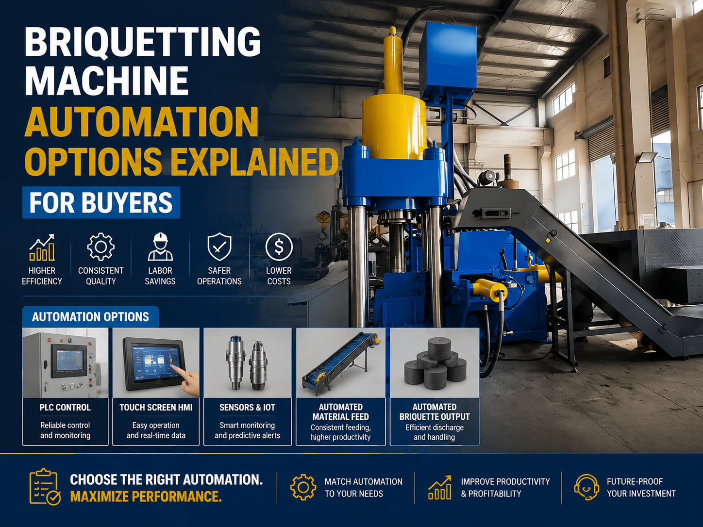 briquetting machine automation options explained for buyers the ultimate guide to metal sc