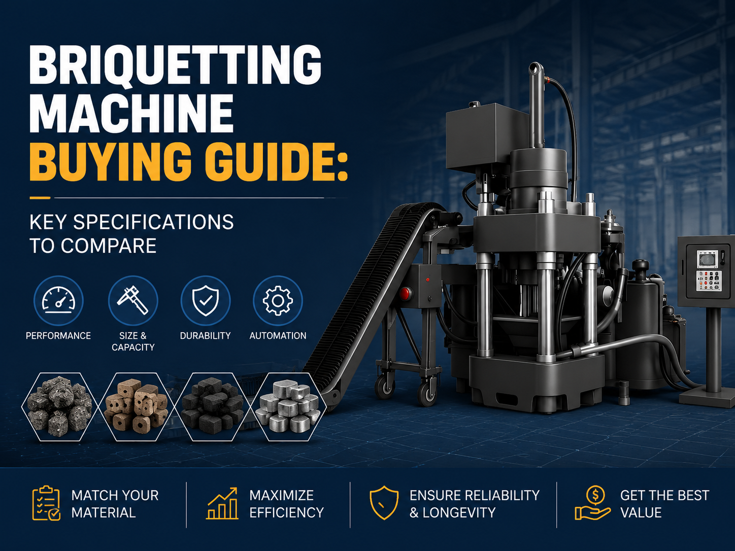 briquetting machine buying guide key specifications to compare for industrial efficiency