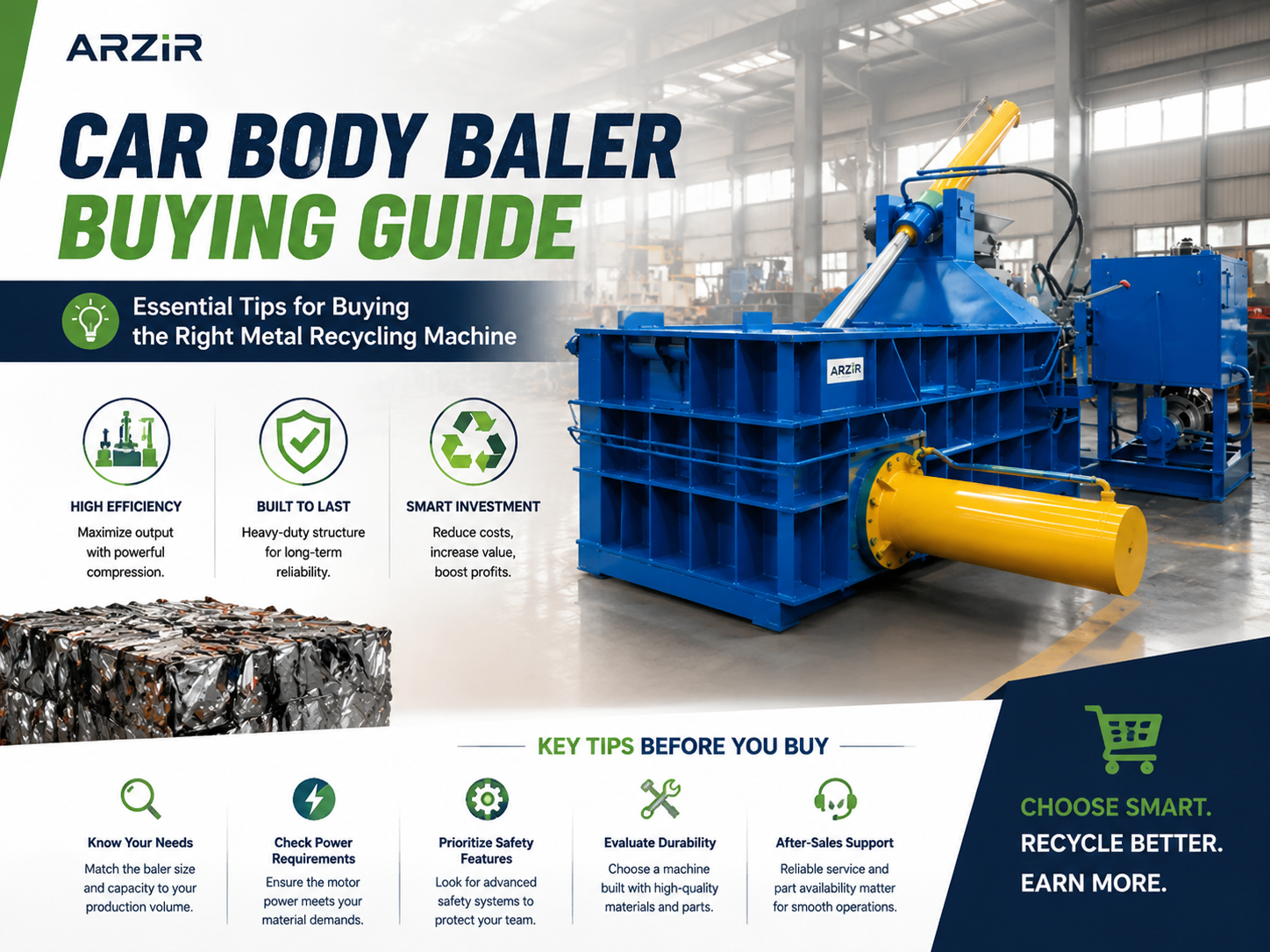 car body baler buying guide essential tips for buying the right metal recycling machine