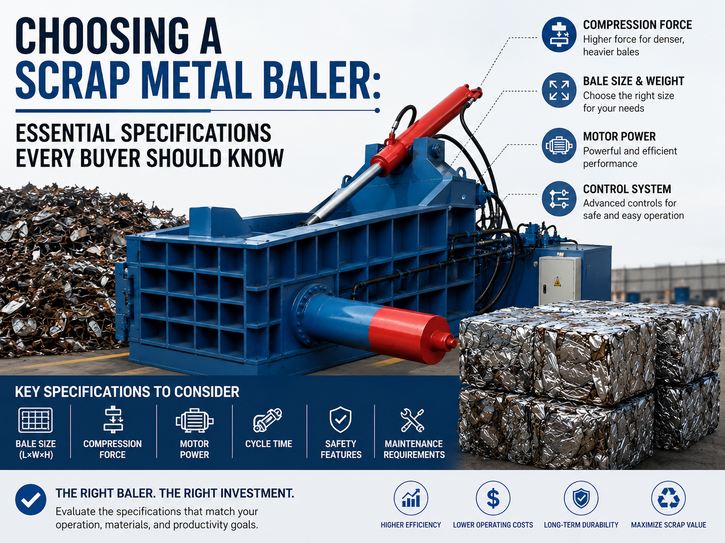 choosing a scrap metal baler essential specifications every buyer should know