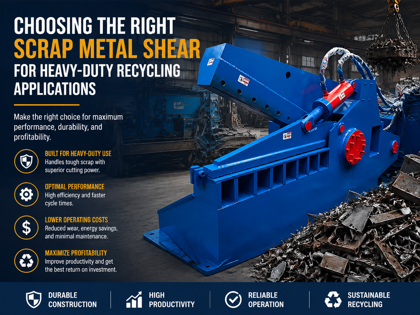 choosing the right scrap metal shear for heavy duty recycling applications 1