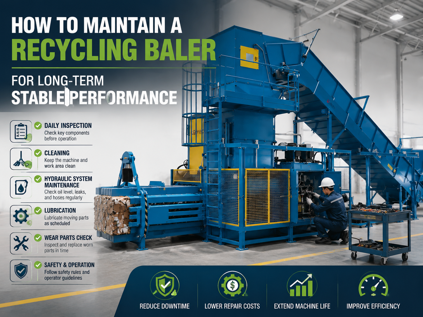 comprehensive guide how to maintain a recycling baler for long term stable performance