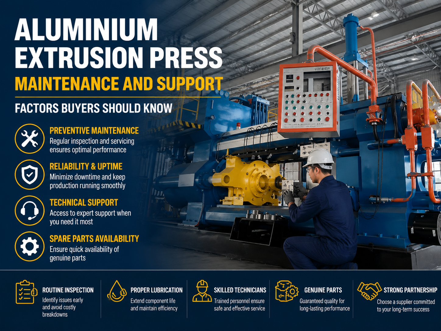 comprehensive guide to aluminium extrusion press maintenance and support factors buyers sh