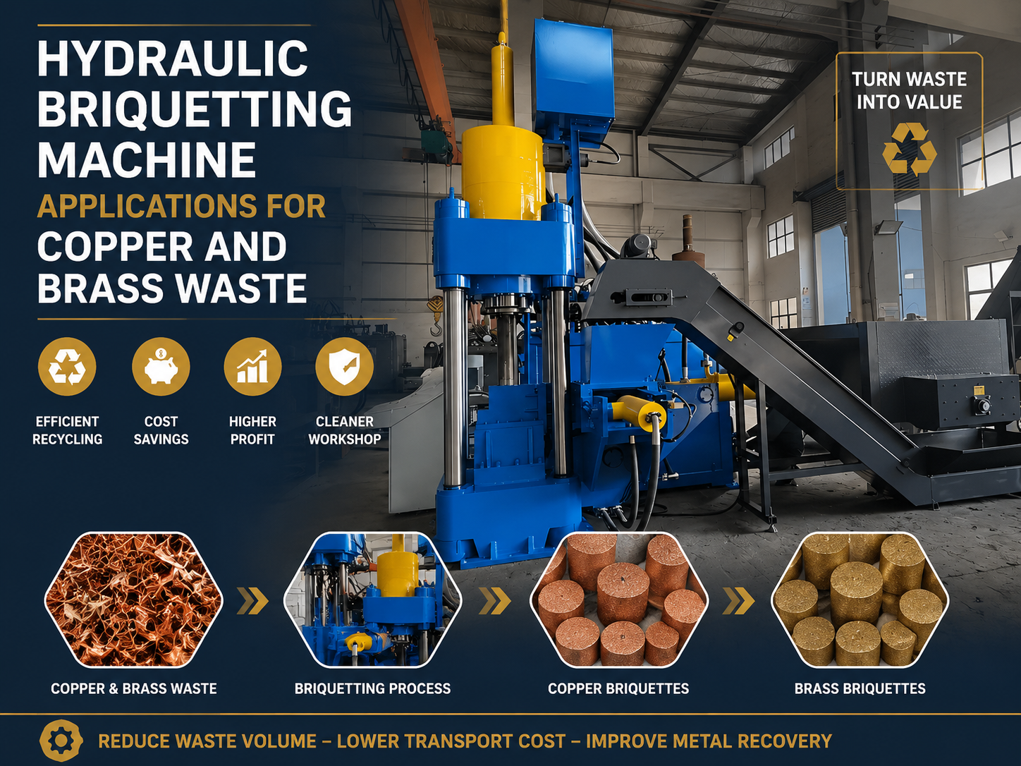 comprehensive guide to hydraulic briquetting machine applications for copper and brass was