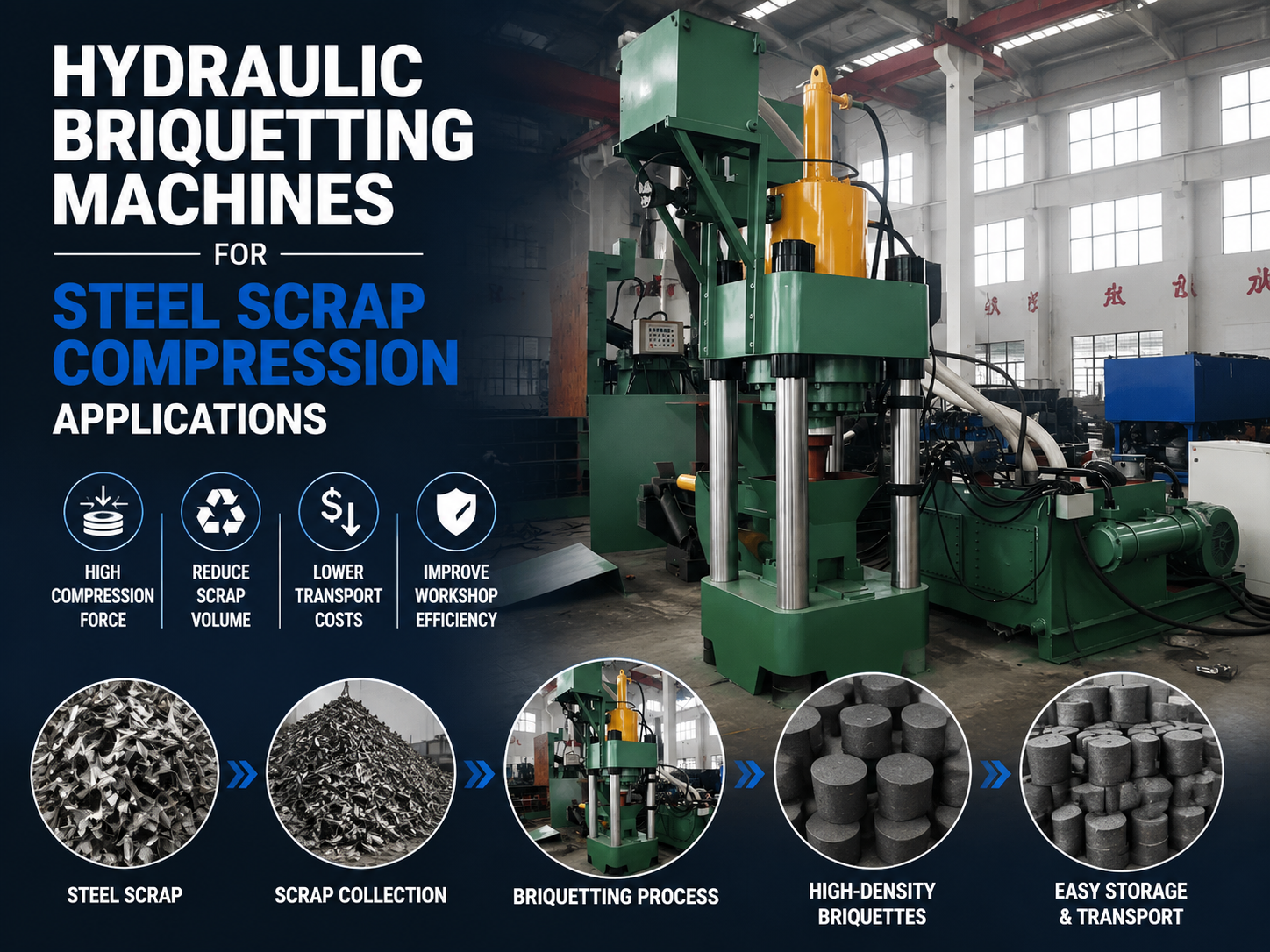 comprehensive guide to hydraulic briquetting machines for steel scrap compression applicat