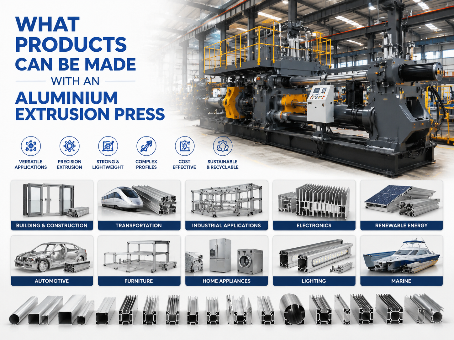 comprehensive guide what products can be made with an aluminium extrusion press