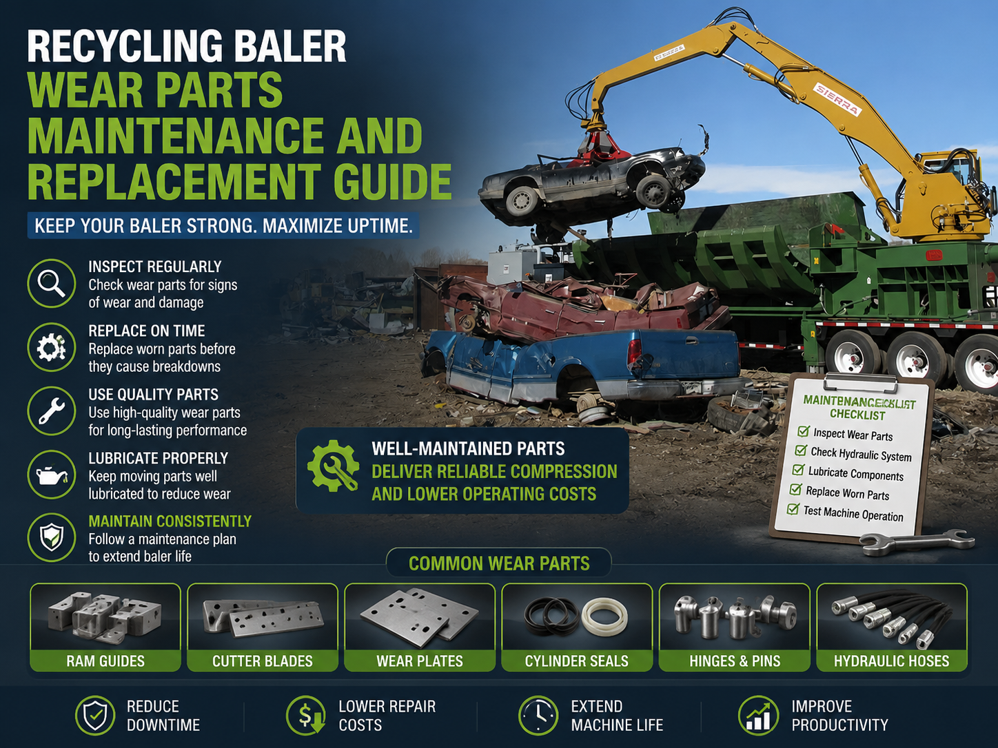 comprehensive recycling baler wear parts maintenance and replacement guide