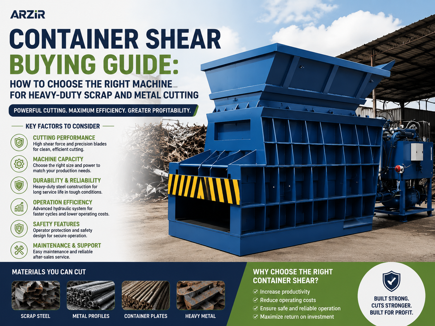 container shear buying guide how to choose the right machine for heavy duty scrap and meta