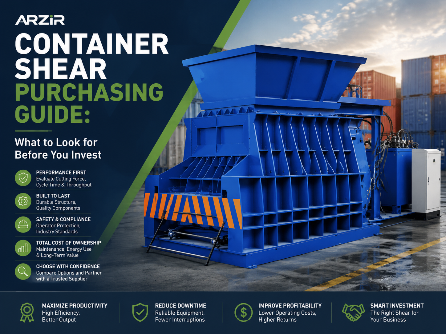 container shear purchasing guide what to look for before you invest