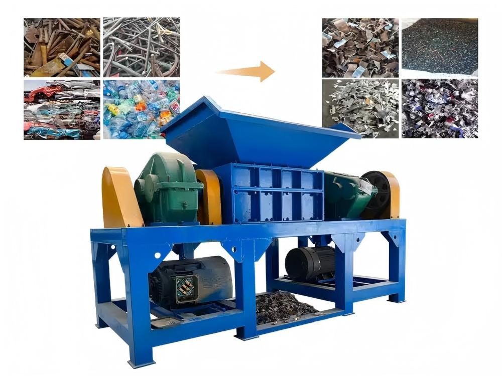 Industrial Double-Shaft Shredder for Scrap Metal