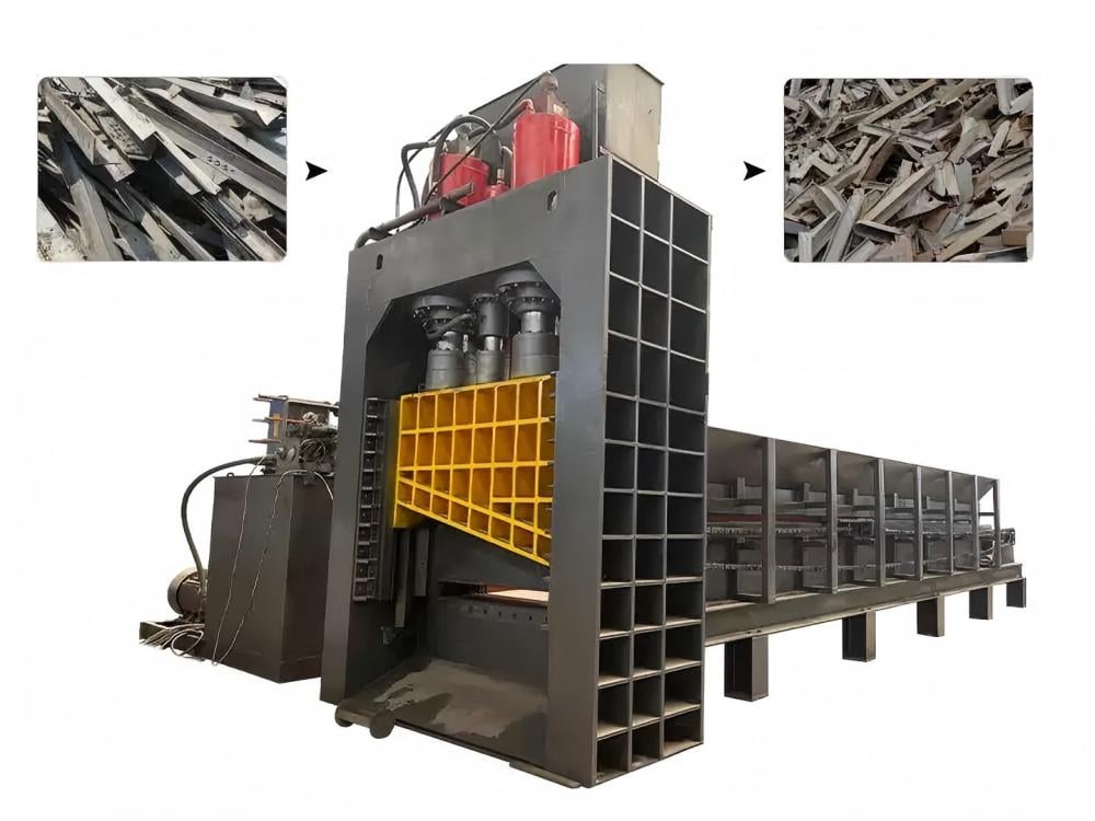 Hydraulic system of a gantry metal shear