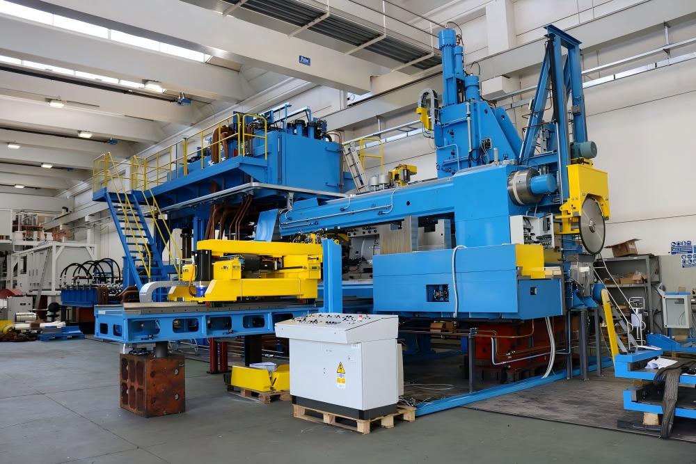 Industrial Aluminium Extrusion Press in Operation