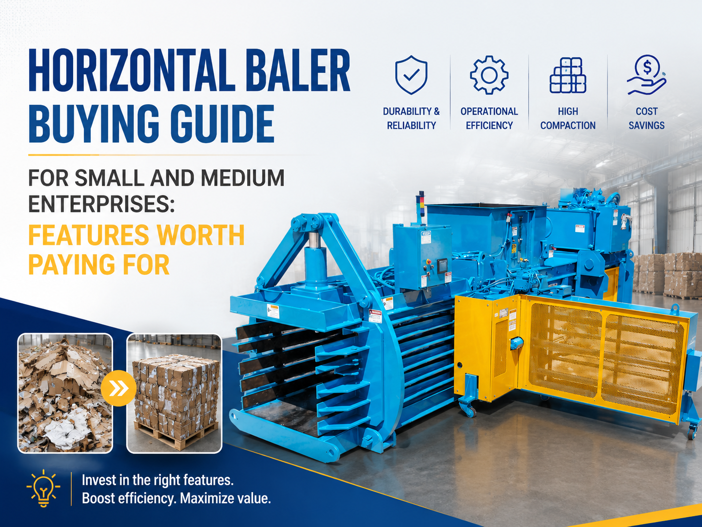 horizontal baler buying guide for small and medium enterprises features worth paying for