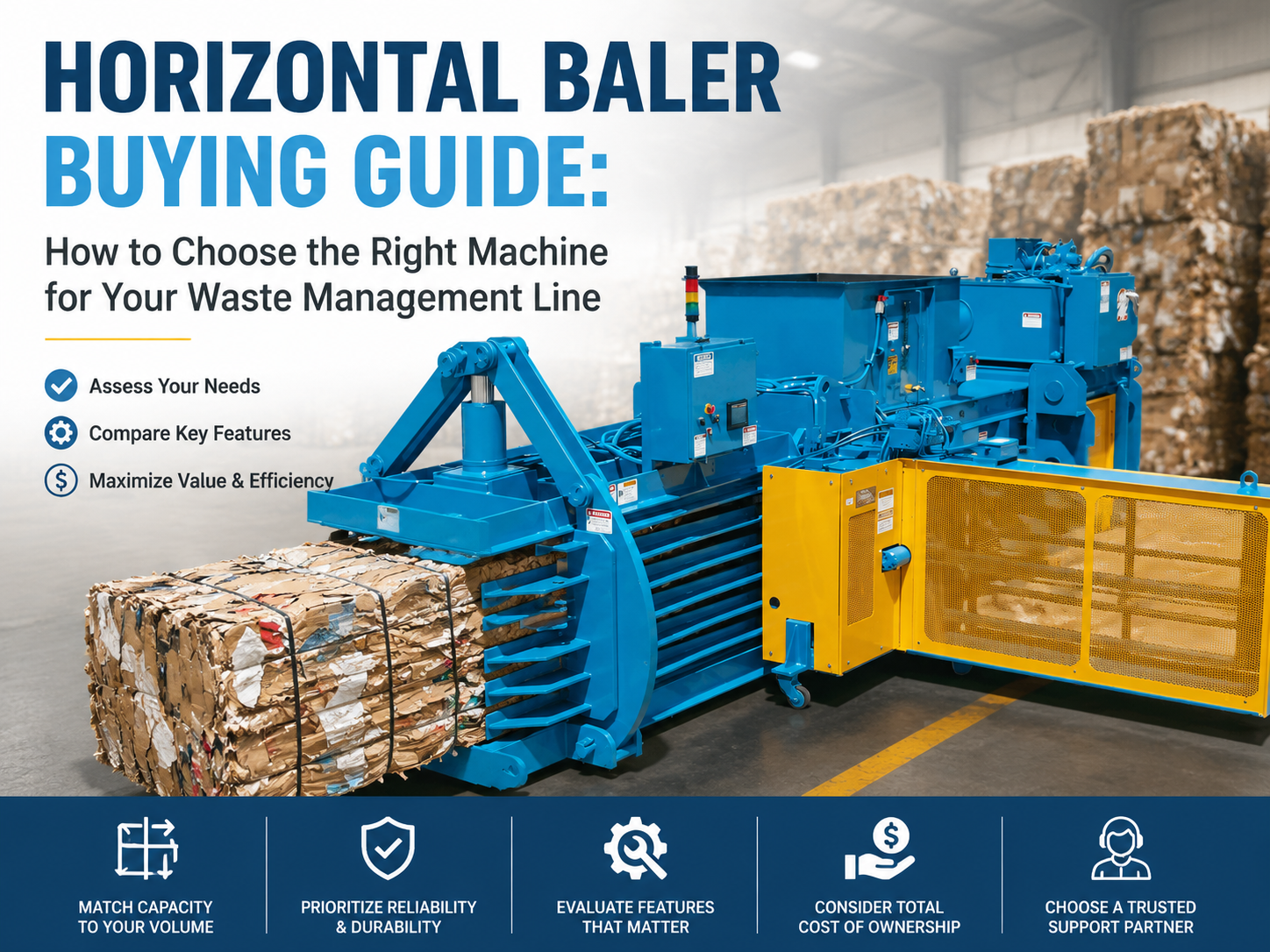horizontal baler buying guide how to choose the right machine for your waste management li