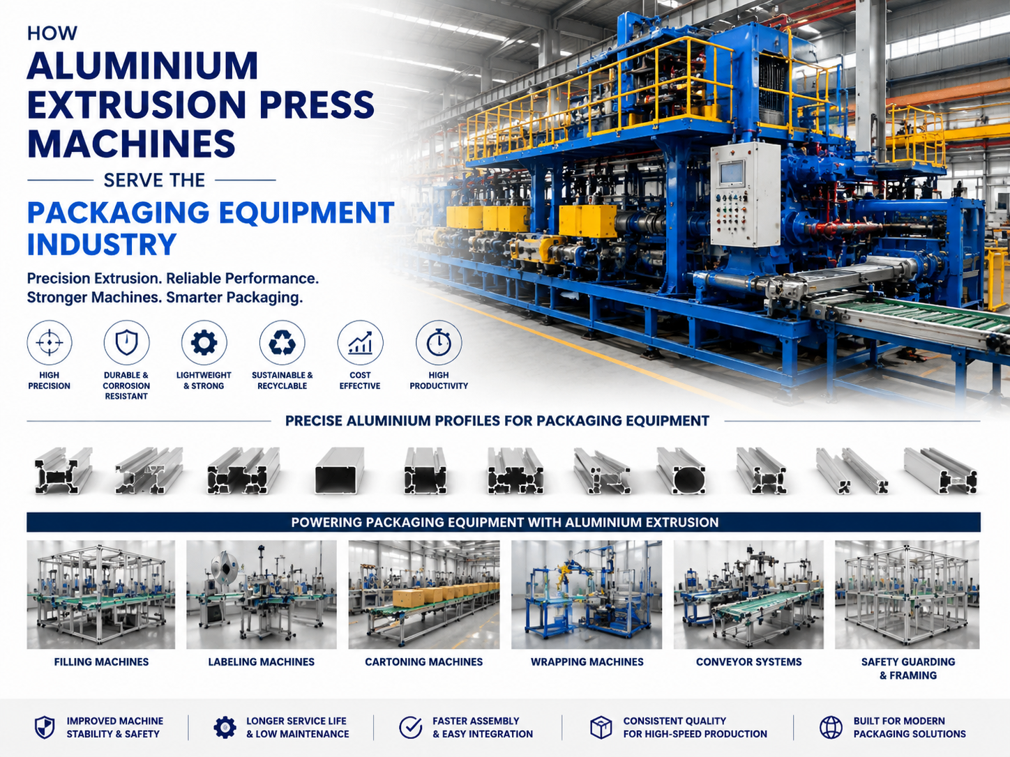 how aluminium extrusion press machines serve the packaging equipment industry 1