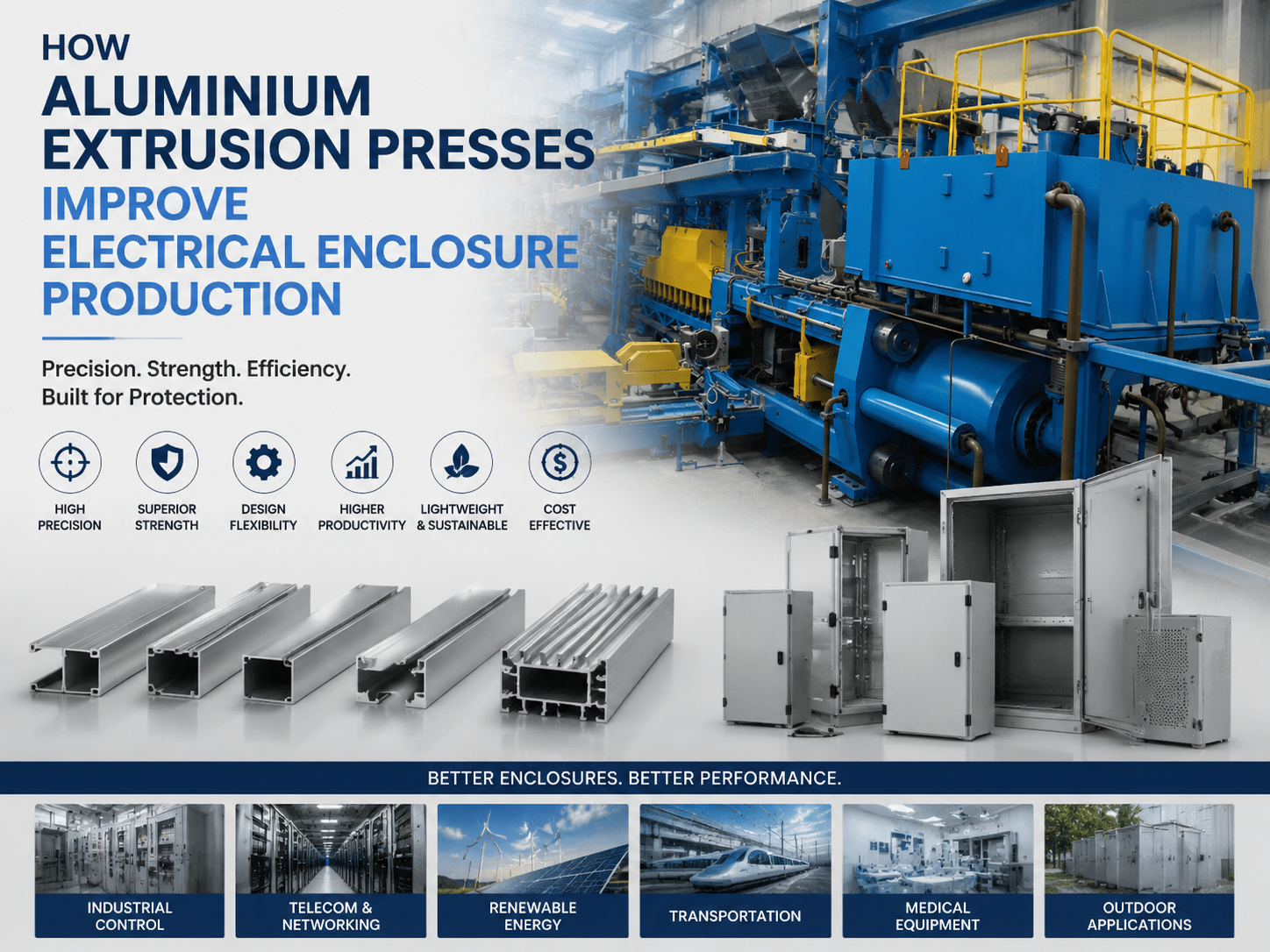 how aluminium extrusion presses improve electrical enclosure production 1