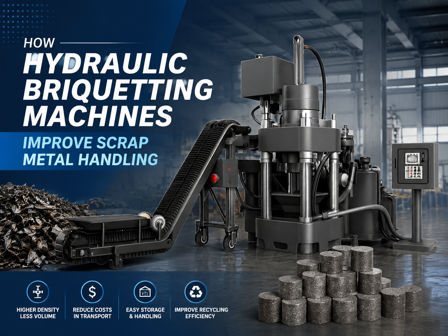 how hydraulic briquetting machines improve scrap metal handling a comprehensive guide